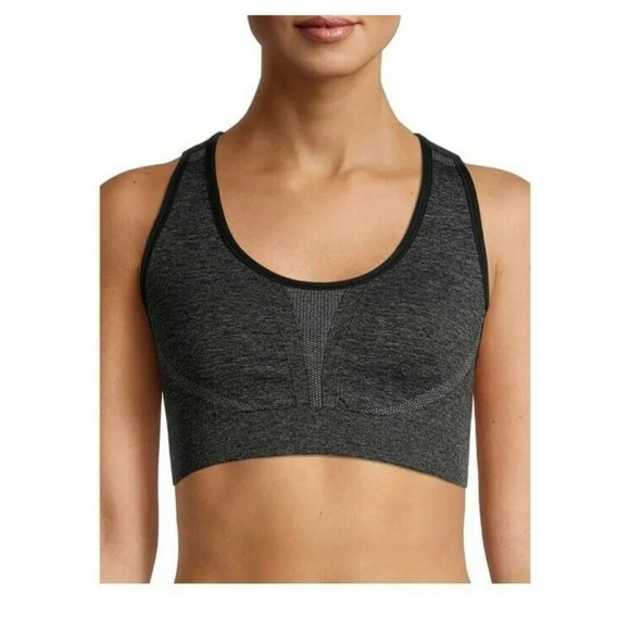 Avia Women's Active Fashion Sports Bra Low Support Grey Heather Size M 8-10 - Picture 1 of 4